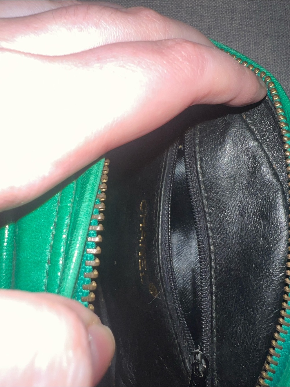 CHANEL CC SATIN CLUTCH- RARE - Picture 8 of 9